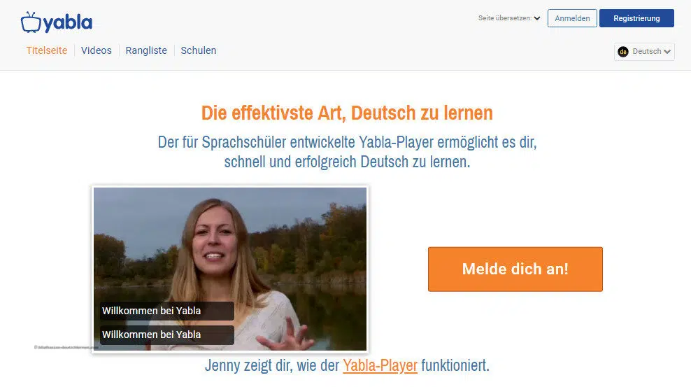 لقطة من موقع Yabla